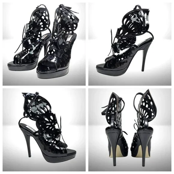 Jimmy Choo Patent Leather Gladiator Sandals Size: 37 - New - Picture 2 of 14